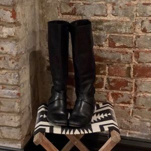 Cole Haan tall black leather boots